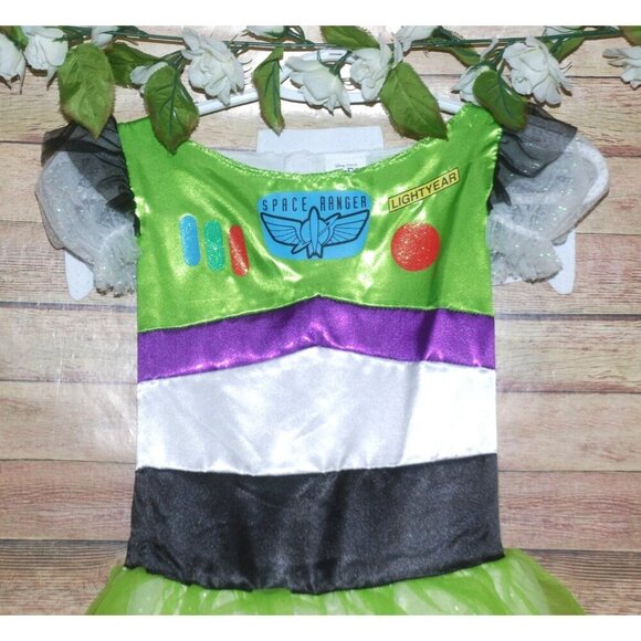 Disney's Toy Story Girls Buzz Tutu Lightyear Halloween Costume Size M 7-8 - Picture 3 of 12